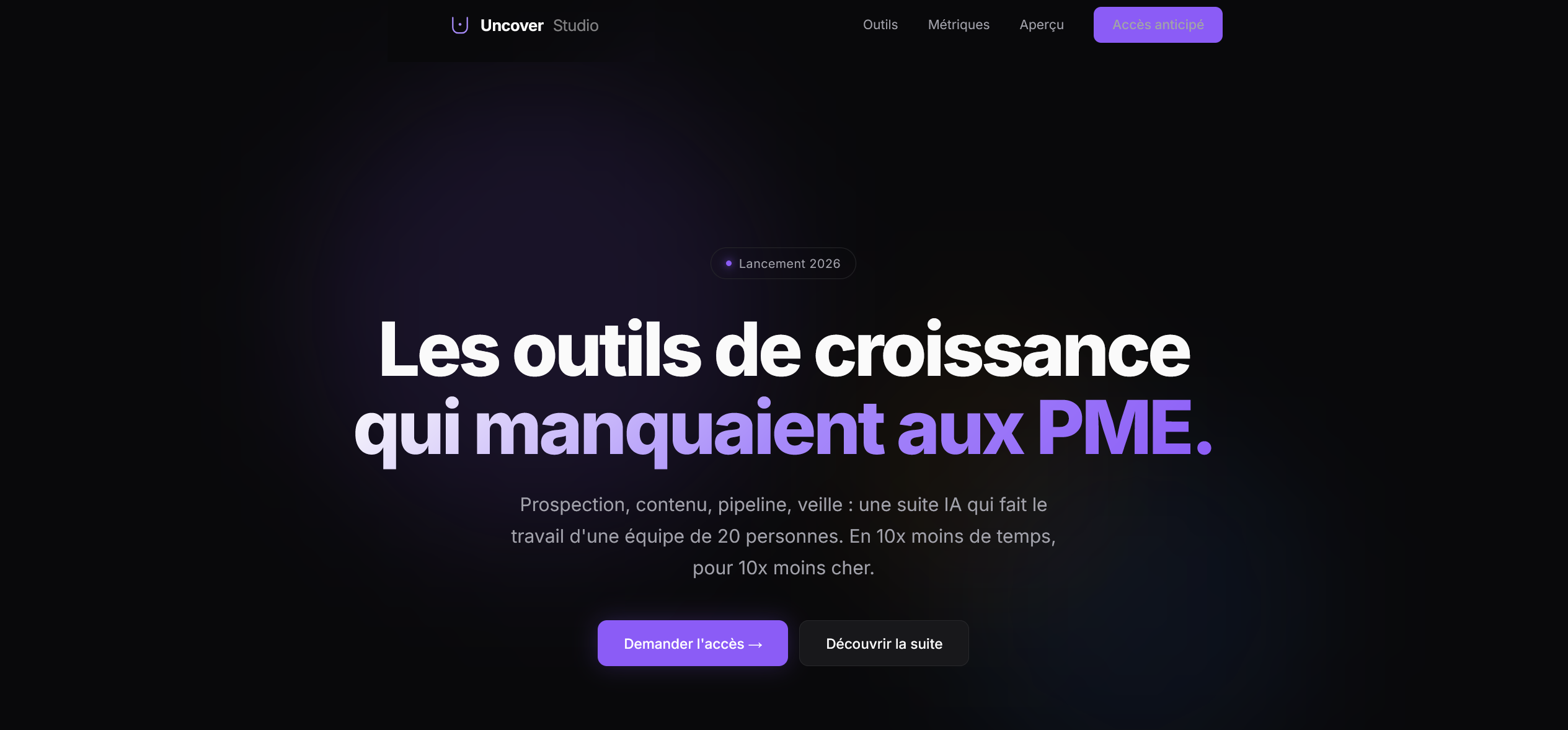 uncover studio agent